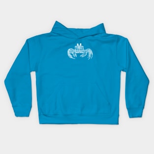 Ghost Crab drawing - detailed design for animal lovers Kids Hoodie